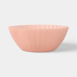 PolyPro Fluted Translucent Cereal Bowl Coral Pink - Room Essentials™