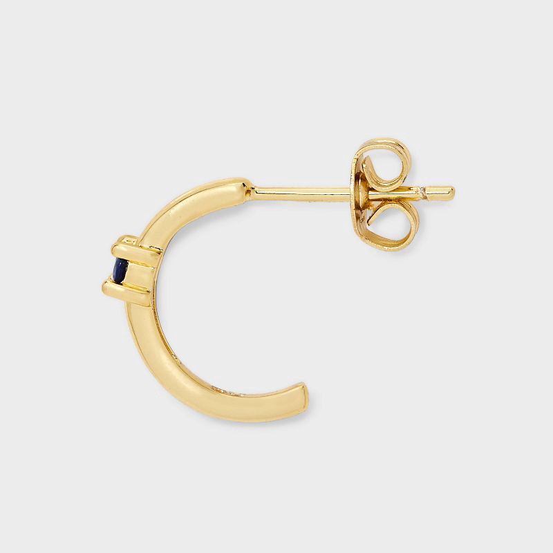 slide 3 of 3, 14K Gold Dipped Cubic Zirconia Stud Earring Set 3pc - A New Day™ Blue, 3 ct