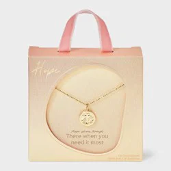 14K Gold Dipped Cross Pendant Necklace - Gold