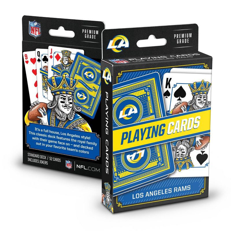 slide 1 of 6, NFL Los Angeles Rams Playing Cards, 1 ct