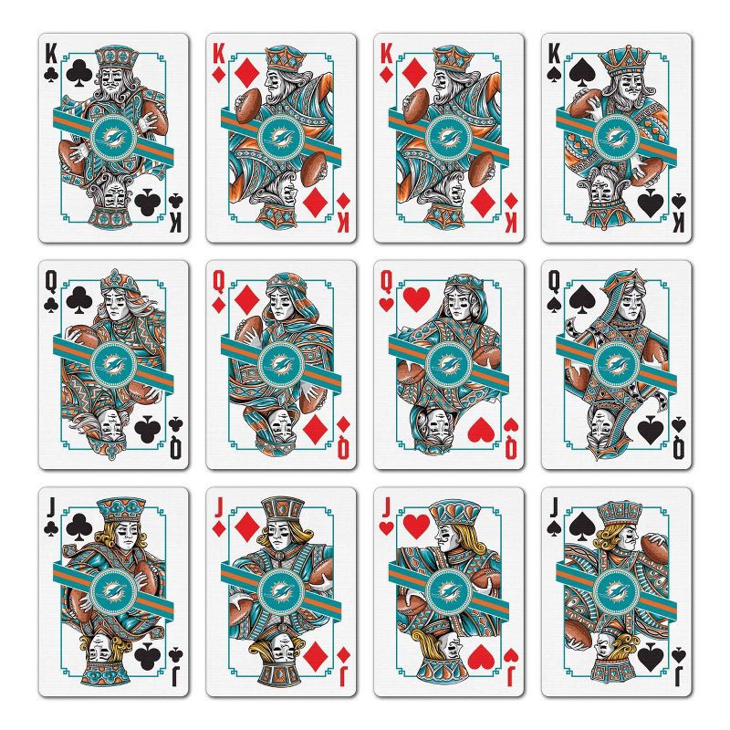 slide 2 of 6, NFL Miami Dolphins Playing Cards, 1 ct