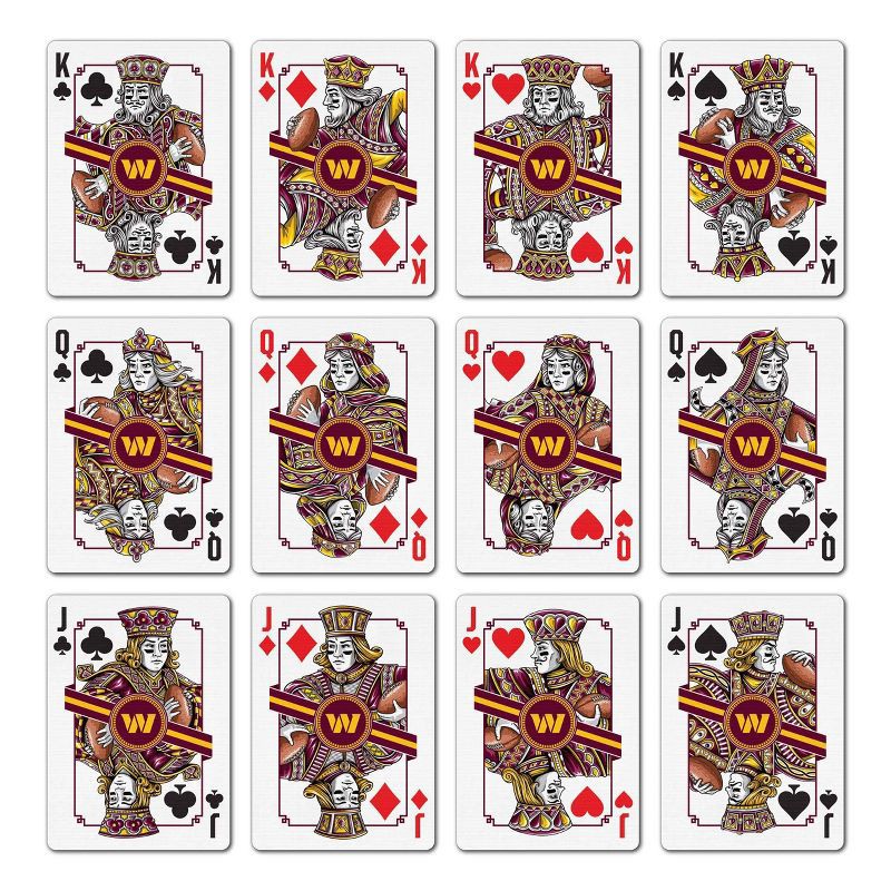 slide 2 of 6, NFL Washington Commanders Playing Cards, 1 ct