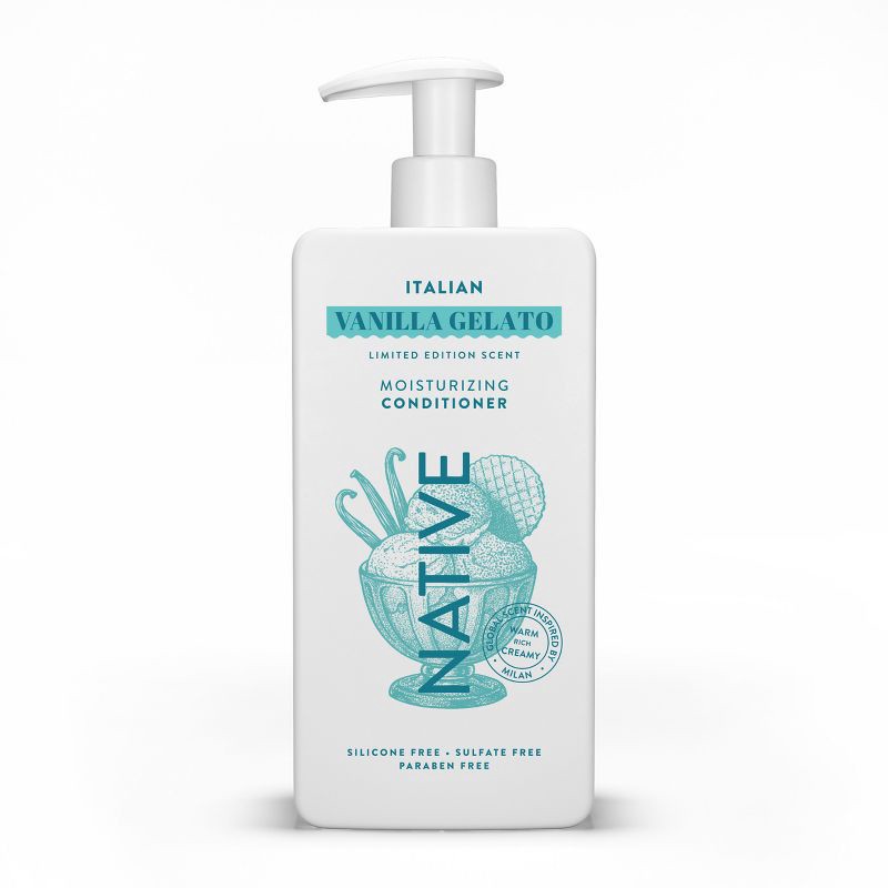 slide 1 of 10, Native Italian Vanilla Gelato Limited Edition Moisturizing Conditioner 16.5 fl oz: Paraben-Free, Silicone-Free, Vegan, 16.5 fl oz