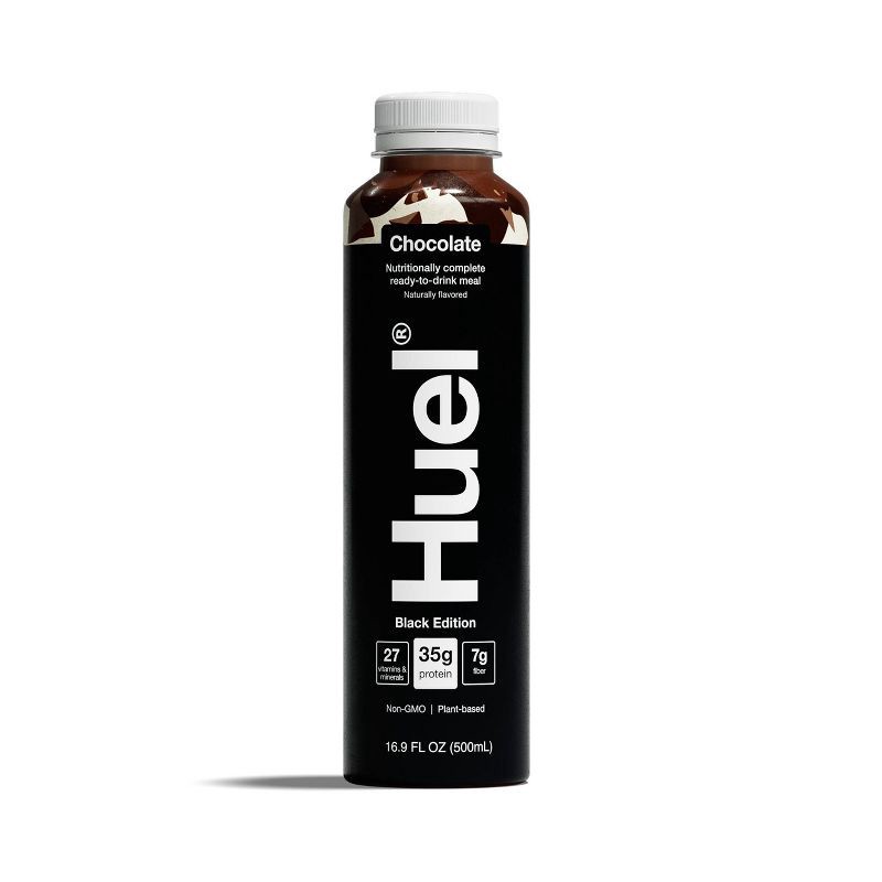 slide 3 of 10, Huel Black Edition Chocolate Ready-to-Drink 35g Protein Meal Replacement - 4pk, 35 gram, 4 ct