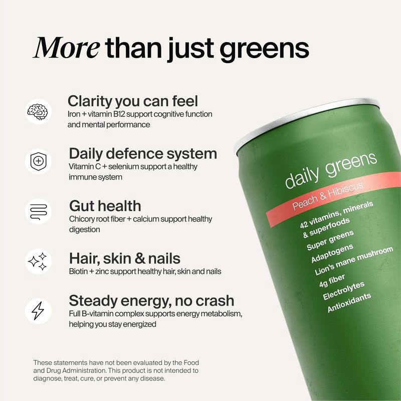 slide 4 of 9, Huel Peach Hibiscus Daily Ready-to-Drink Greens and Superfood Supplements - 4pk/12 fl oz, 4 ct; 12 fl oz