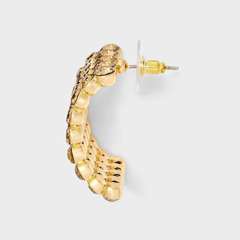 slide 3 of 3, Post Earrings 5 Row - A New Day™ Gold, 1 ct