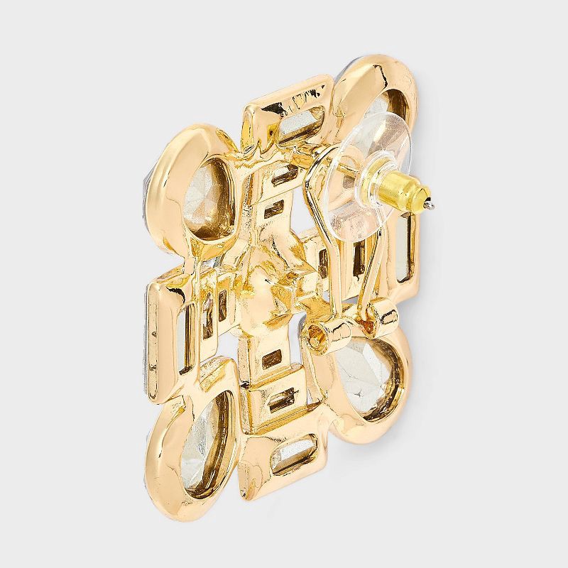 slide 3 of 3, Post Earrings - A New Day™ Clear, 1 ct