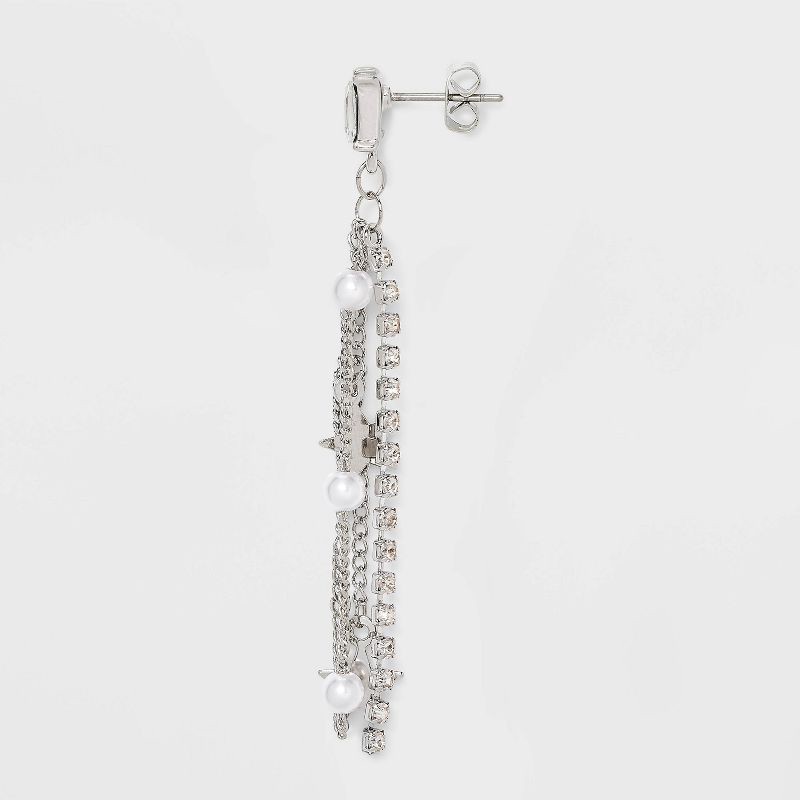 slide 3 of 3, Star Tassel Earring Set 2 pc - Wild Fable™ Silver, 2 ct