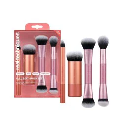 Real Techniques Full Beat Brush Set - 4pc: Blending, Shading, Synthetic Bristles, Face Brushes