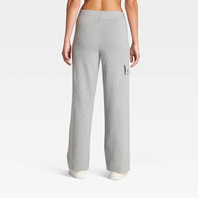 slide 2 of 3, Women's High-Rise Sweater Cargo Pants - JoyLab™ Heathered Gray S, 1 ct