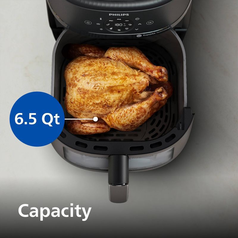 slide 7 of 14, Philips 2000 Series 6.5qt Air Fryer Black, 6.5 qt