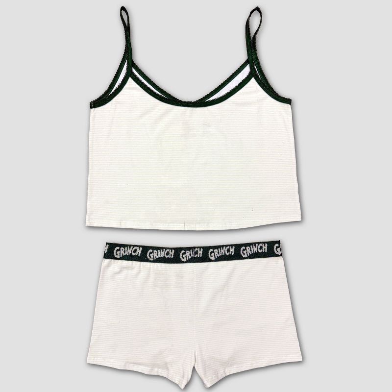 slide 2 of 2, Women's How the Grinch Stole Christmas Holiday Cami & Boyshorts Set - Green M, 1 ct