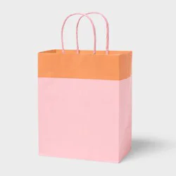 Small Colorblock Gift Bag Pink/Orange - Spritz™