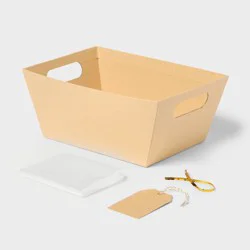 4pc Kraft Box Gifting Kit with Cello Bag, Gift Tag and Gift Tie - Spritz™