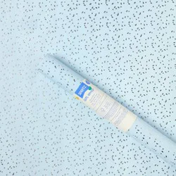 96"x30" Foil Confetti Print Wrapping Paper Blue/Silver - Spritz™