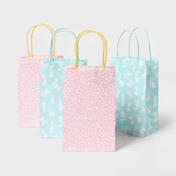 4pk XS Easter Bunny and Floral Gift Bags Pink/Teal - Spritz™