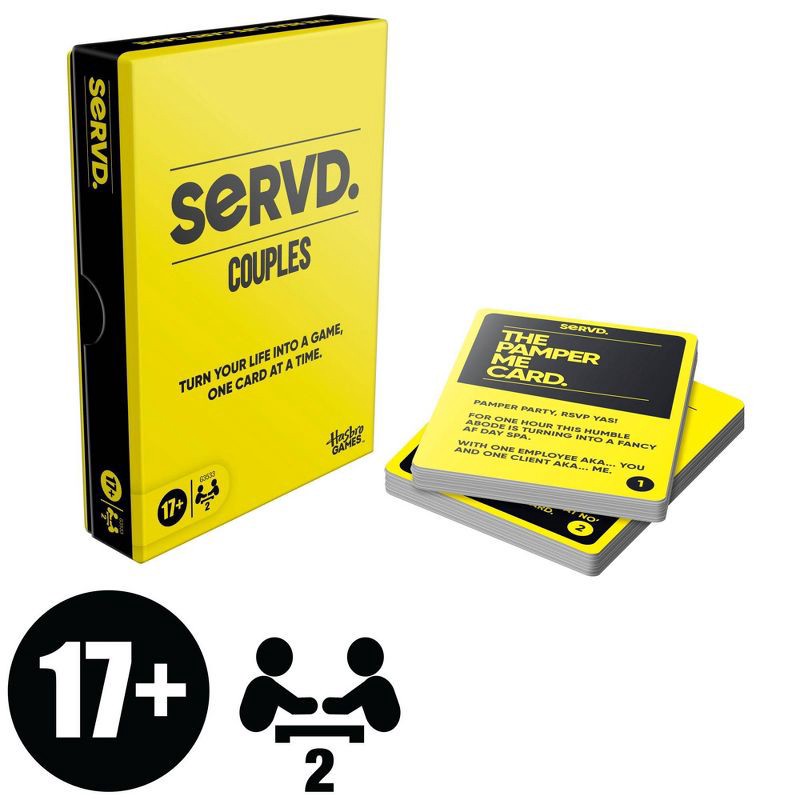 slide 2 of 5, Hasbro Gaming SERVD Couples Card Game for Adults, 1 ct