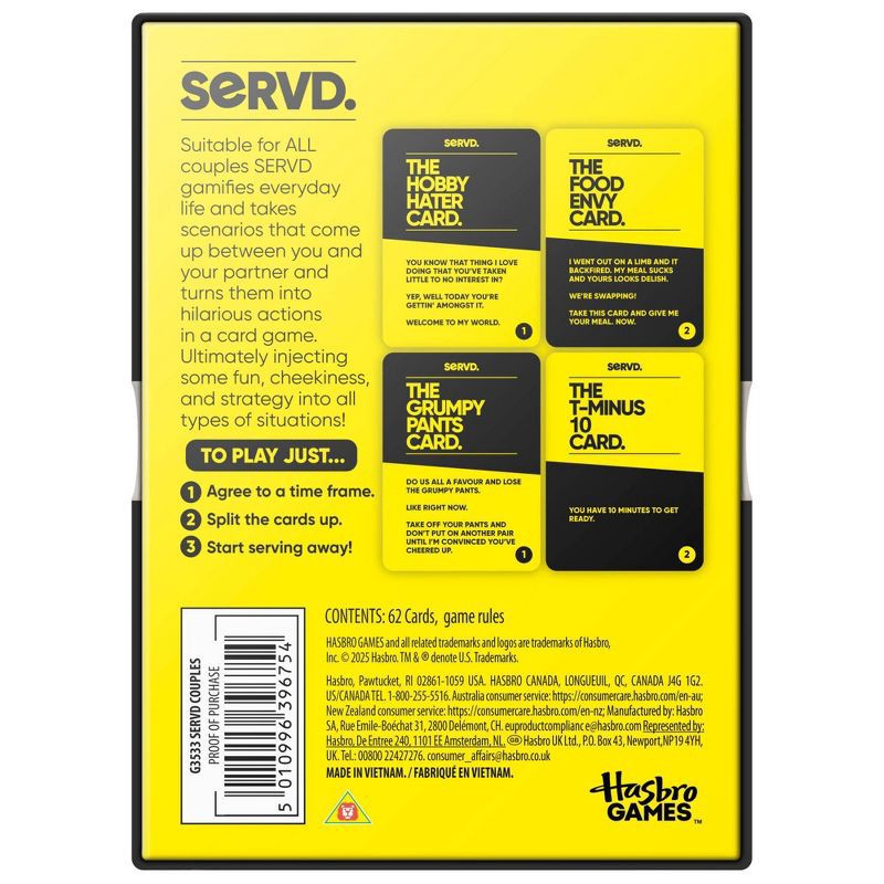 slide 5 of 5, Hasbro Gaming SERVD Couples Card Game for Adults, 1 ct