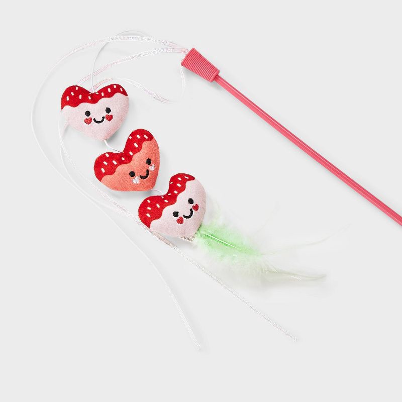 slide 3 of 3, Strawberry Wand Cat Toy - Boots & Barkley™, 1 ct