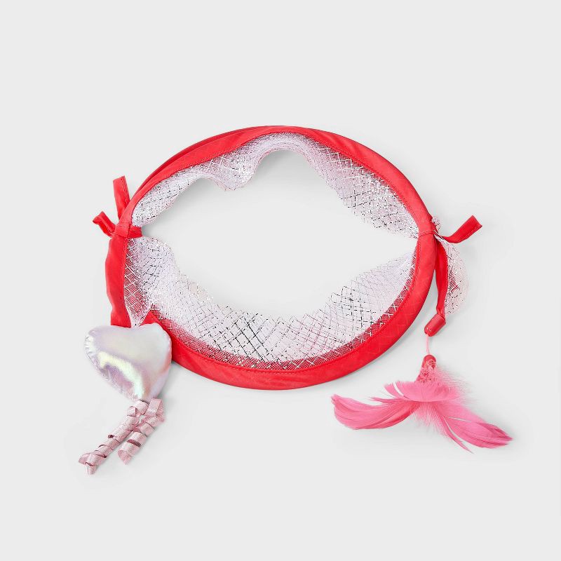 slide 3 of 3, Cat Toy Tunnel - Pink - Boots & Barkley™, 1 ct