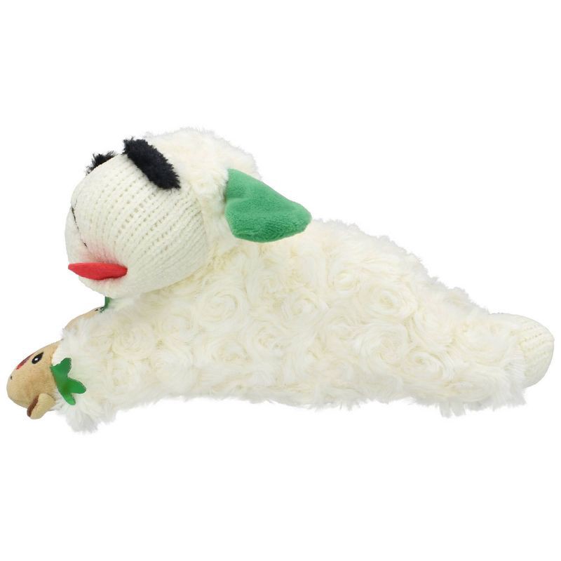 slide 4 of 6, Multipet Lamb Chop with Reindeer Slippers Interactive Plush Dog Toy, 1 ct