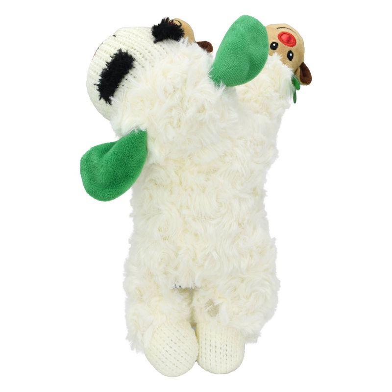 slide 5 of 6, Multipet Lamb Chop with Reindeer Slippers Interactive Plush Dog Toy, 1 ct