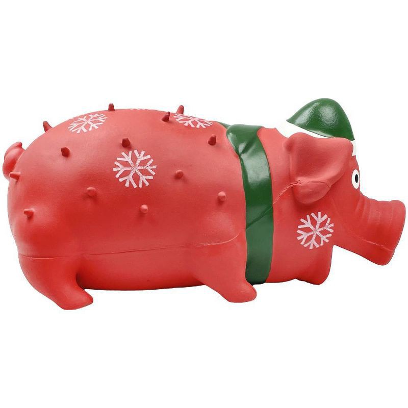 slide 1 of 6, Multipet Grunting Pig with Santa Hat Interactive Dog Toy, 1 ct