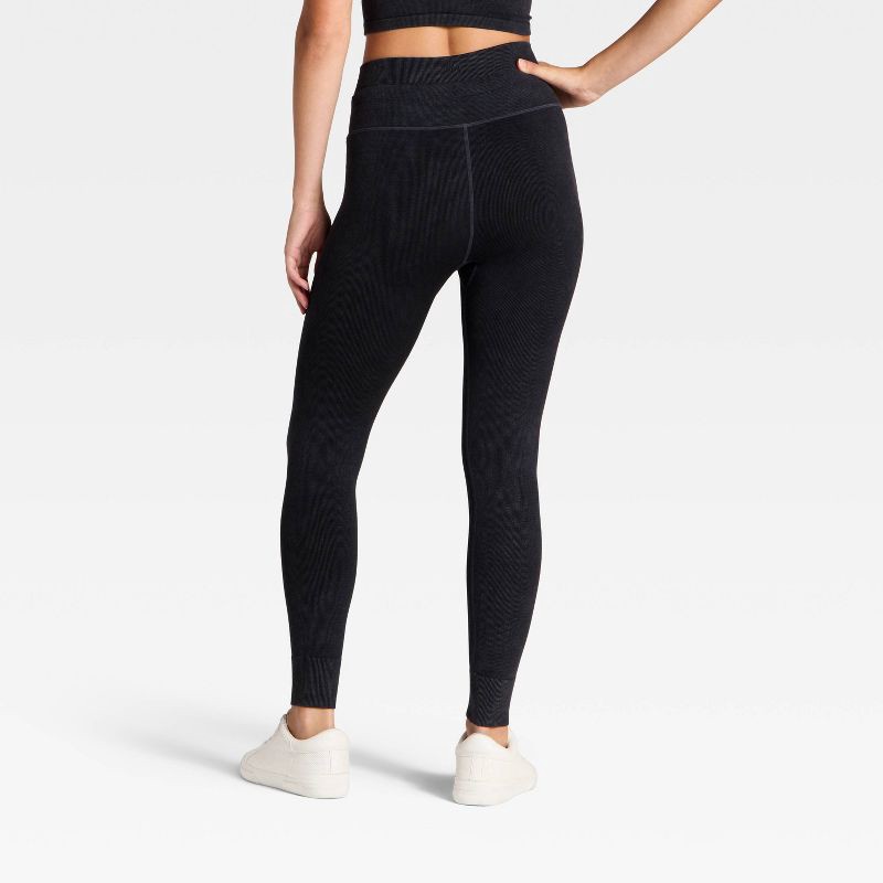 slide 2 of 3, Women's High-Rise Tie Seamless Leggings - JoyLab™ Black XXS, 1 ct
