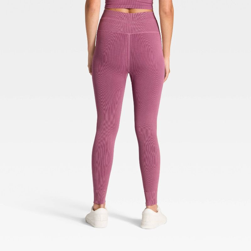 slide 2 of 3, Women's High-Rise Tie Seamless Leggings - JoyLab™ Purple XL, 1 ct