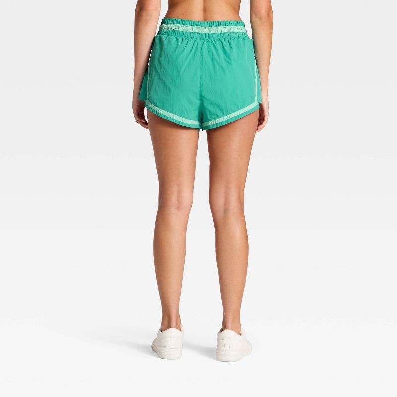 slide 2 of 3, Women's High-Rise Woven Shorts - JoyLab™ Turqouise Green XXS, 1 ct