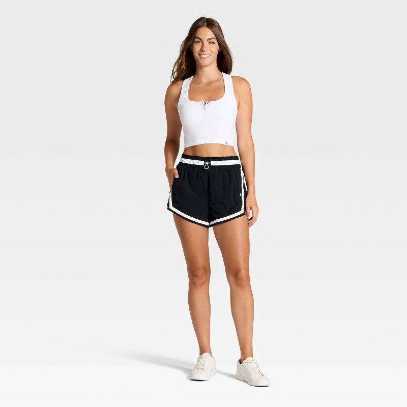 slide 3 of 3, Women's High-Rise Woven Shorts - JoyLab™ Black XS, 1 ct