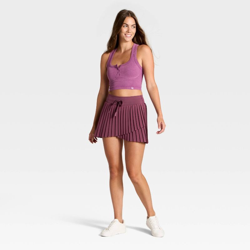 slide 3 of 4, Women's High-Rise Pleated Skort - JoyLab™ Plum Purple XS, 1 ct