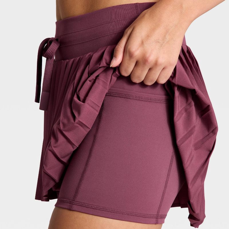 slide 4 of 4, Women's High-Rise Pleated Skort - JoyLab™ Plum Purple XS, 1 ct