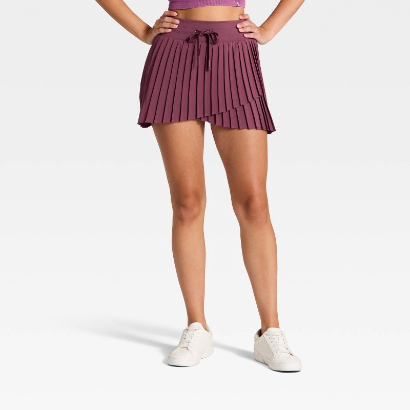 slide 1 of 4, Women's High-Rise Pleated Skort - JoyLab™ Plum Purple XS, 1 ct