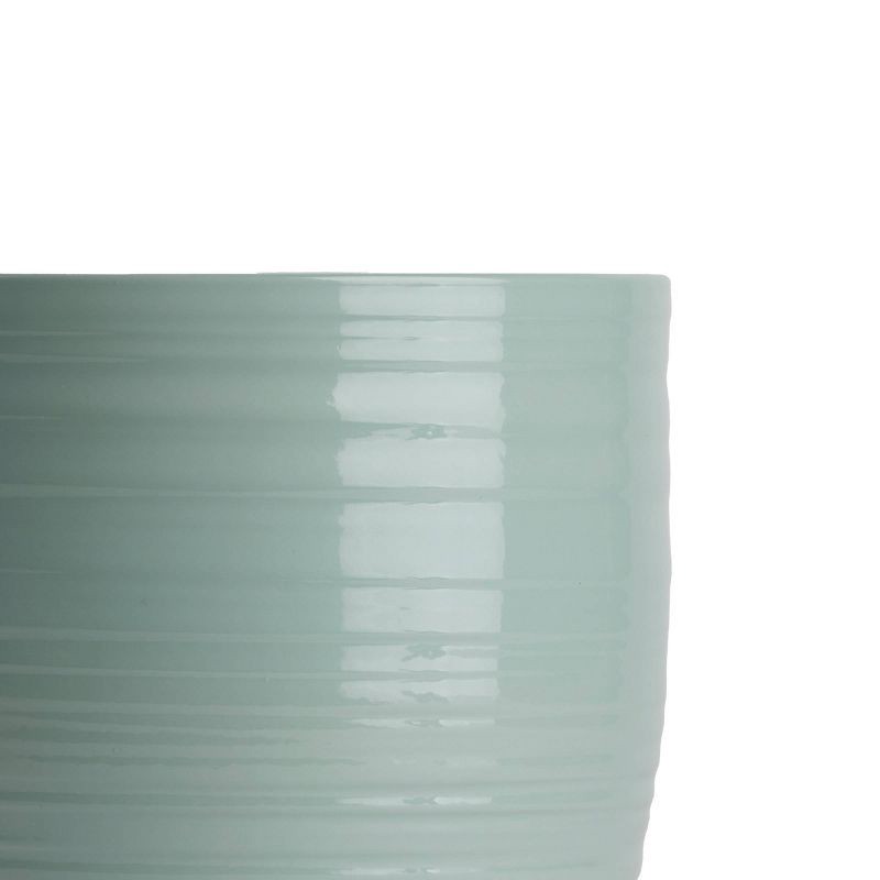 slide 2 of 5, LiveTrends 6.5" Bergamo Ceramic Indoor Planter Pot Green, 1 ct