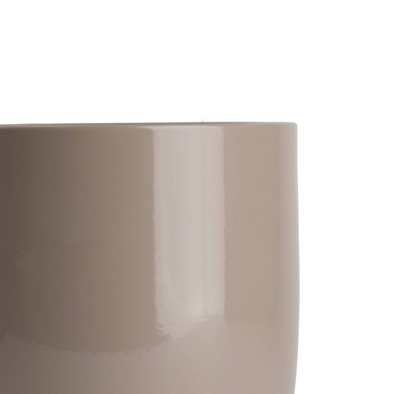 slide 2 of 5, LiveTrends 6.5" Bari Ceramic Indoor Planter Pot Dark Taupe, 1 ct