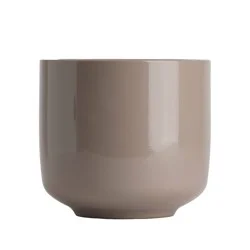 LiveTrends 6.5" Bari Ceramic Indoor Planter Pot Dark Taupe