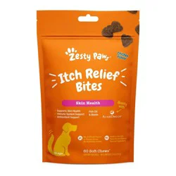 Zesty Paws Itch Relief Bites Chicken Dog Vitamin and Supplements - 60ct