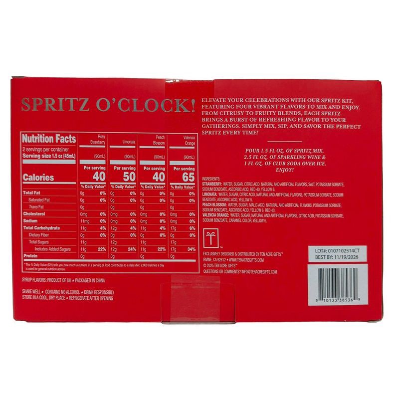 slide 2 of 5, Ten Acre Gifts Ten Acres Gifts Spritz O'Clock Mixer Set - 4pk/3 fl oz, 4 ct, 3 fl oz