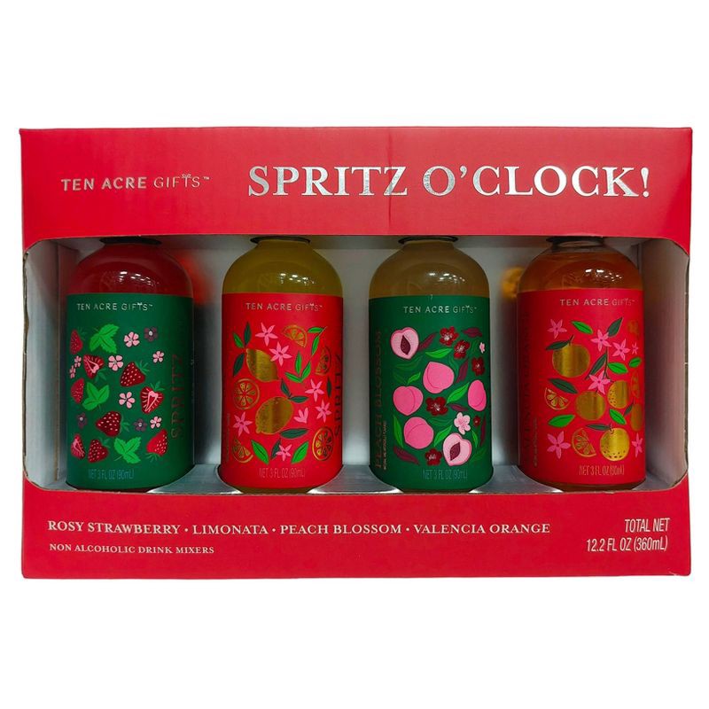 slide 1 of 5, Ten Acre Gifts Ten Acres Gifts Spritz O'Clock Mixer Set - 4pk/3 fl oz, 4 ct, 3 fl oz