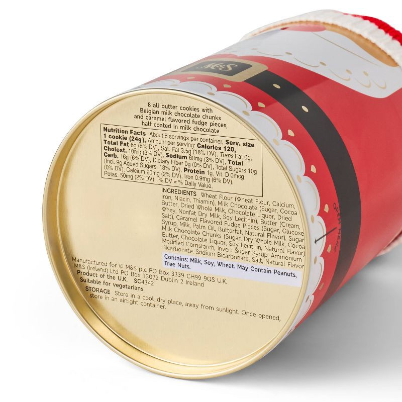 slide 2 of 3, M&S Santa Chocolate and Salted Caramel Christmas Cookie Gift Tin - 6.9oz, 6.9 oz