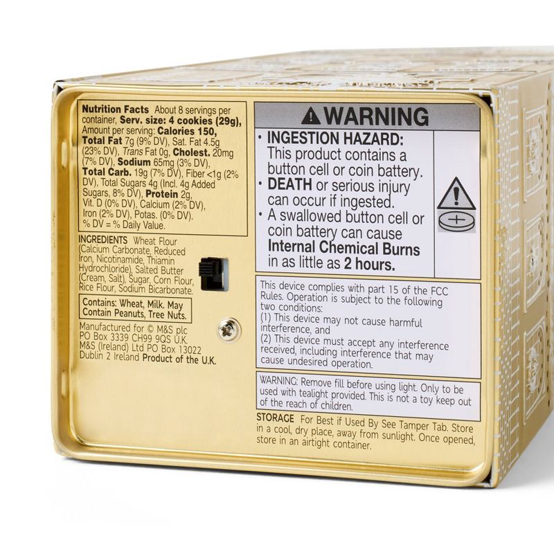 slide 2 of 4, M&S Light up Christmas Biscuit Cookies Tin - 4.41oz (Colors May Vary), 4.41 oz