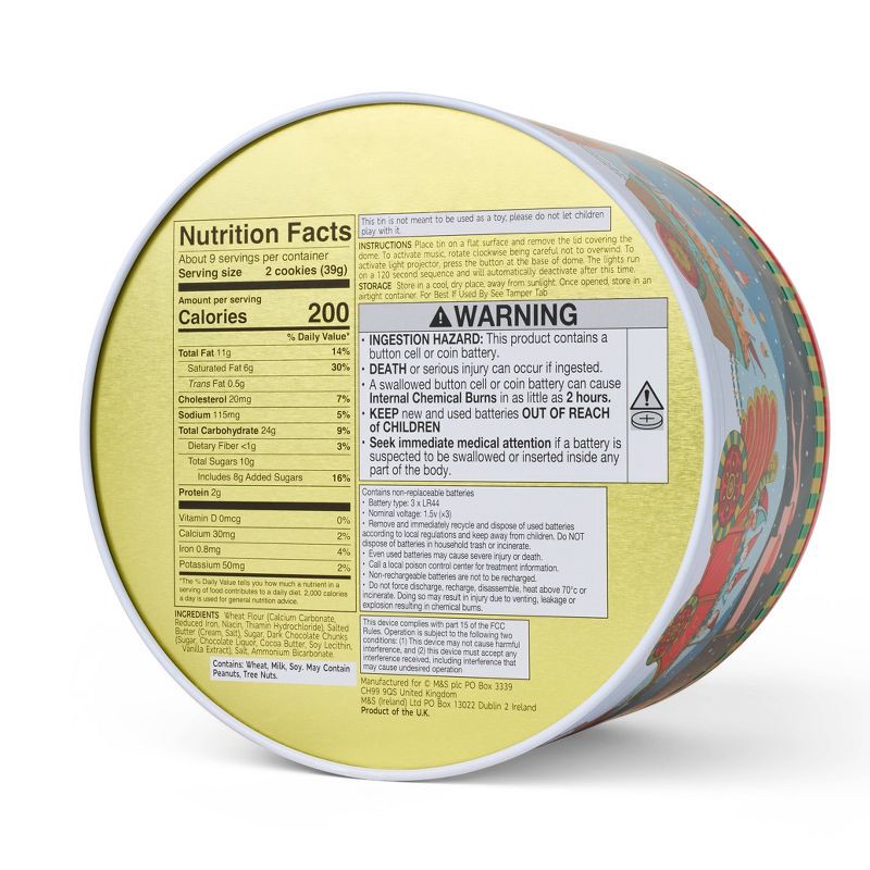 slide 2 of 3, M&S Christmas is Coming Projector Cookies Tin - 12.35oz, 12.35 oz