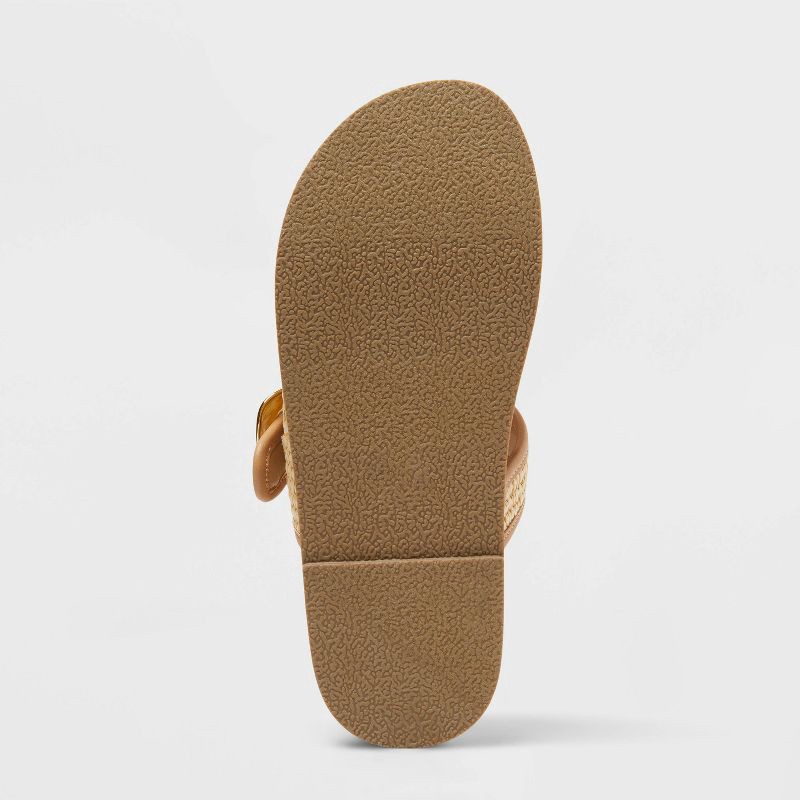 slide 4 of 4, Women's Meg Sandals with Memory Foam Insole - A New Day™ Beige 7.5, 1 ct