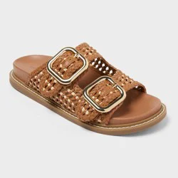 Women's Collin Sandals with Memory Foam Insole - Universal Thread™ Cognac 8