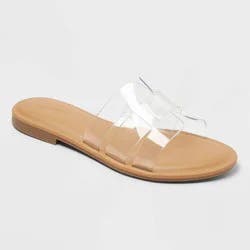 Women's Carla Sandals with Memory Foam Insole - Universal Thread™ Clear 9.5