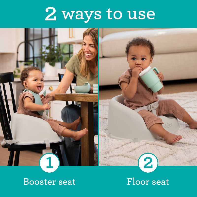 slide 3 of 7, Infantino Simply Modern Booster Seat - Beige, 1 ct