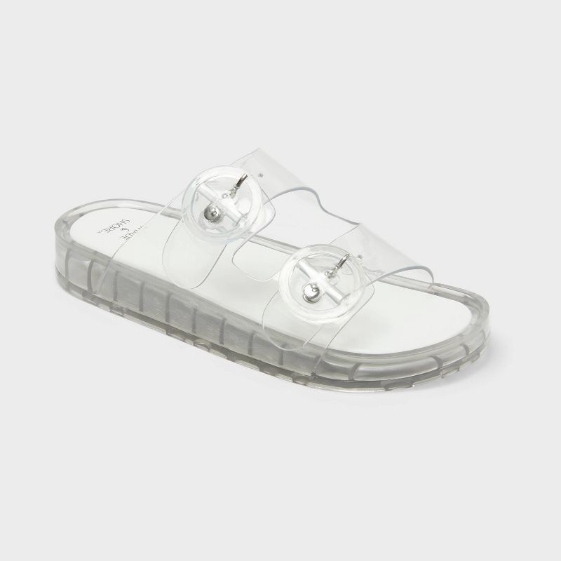 slide 1 of 4, Women's Gemma Jelly Sandals - Shade & Shore™ Clear 8, 1 ct
