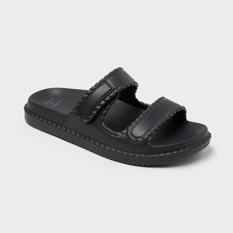 slide 1 of 4, Women's Bay Sandals - Shade & Shore™ Black 7, 1 ct