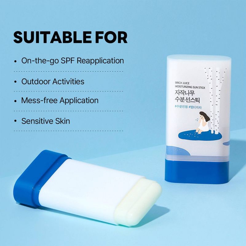 slide 7 of 10, Round Lab Birch Juice Moisturizing UV-Lock Sun Stick, 1 ct